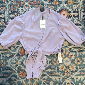 Bardot Purple Wrap Top
